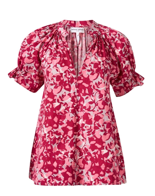 Lo Capo Pink Print Cotton Top