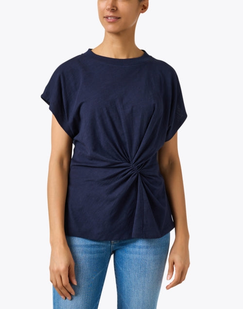 Volta Navy Cotton Top