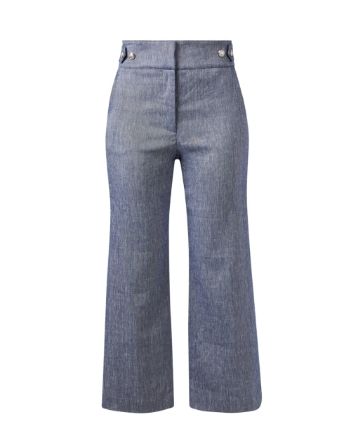 Aubrie Blue Chambray Linen Pant