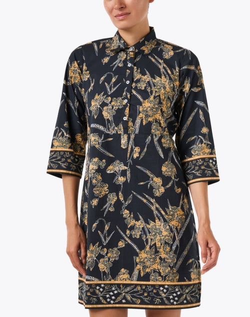 Charlie Black Floral Print Shirt Dress