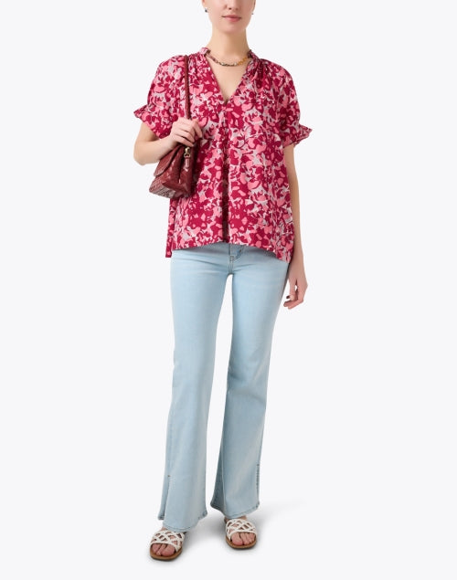 Lo Capo Pink Print Cotton Top