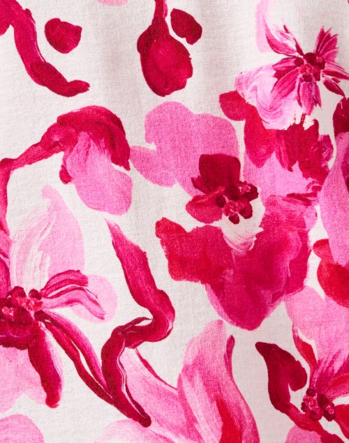 Pink and Red Print Top