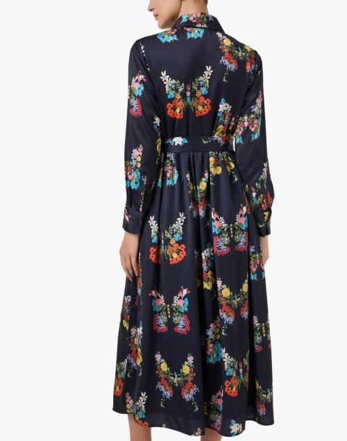 Amira Navy Butterfly Print Dress