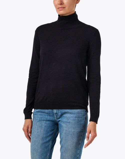 Kiku Black Silk Wool Sweater