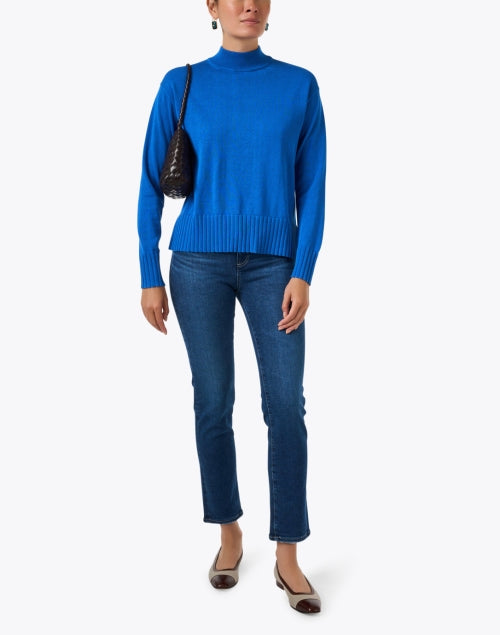 Eden Blue Cotton Silk Sweater
