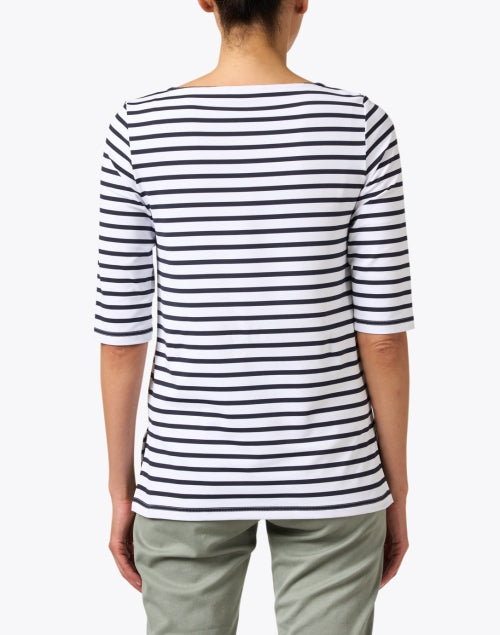 Phare White and Navy Striped Shirt