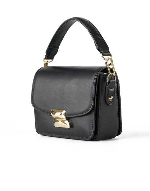 Frankie Black Leather Crossbody Bag