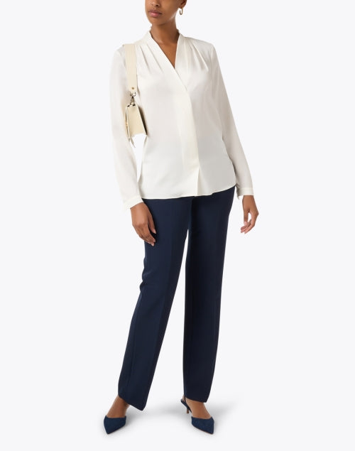 Nellie Ivory Silk Blouse