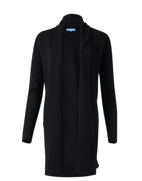 Black Cotton Cashmere Travel Coat