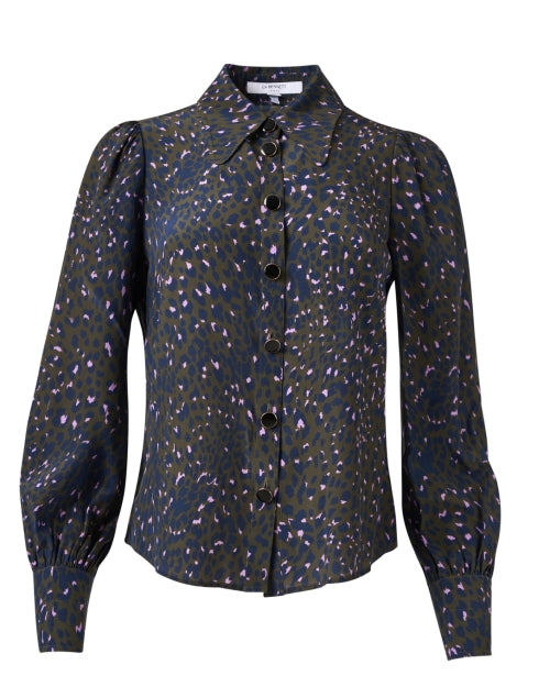 Sonya Multi Animal Print Silk Top