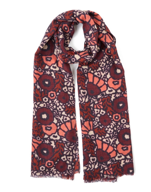 Lea Print Silk Wool Wrap