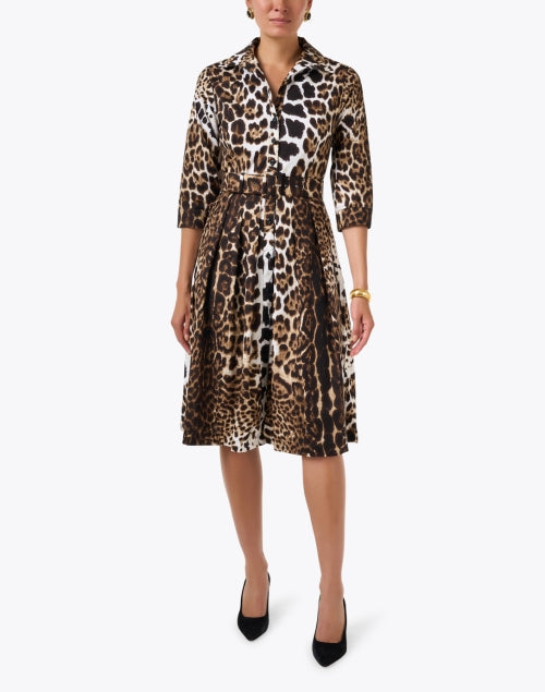 Audrey Leopard Print Shirt Dress