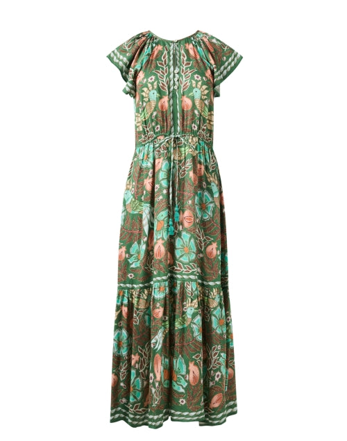Cora Green Print Dress