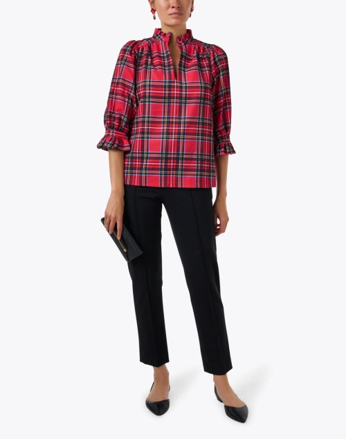 Red Stewart Plaid Top
