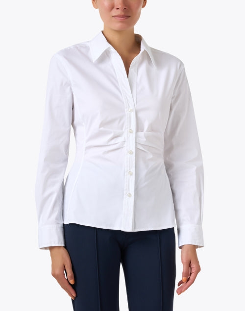 Savile White Ruched Shirt