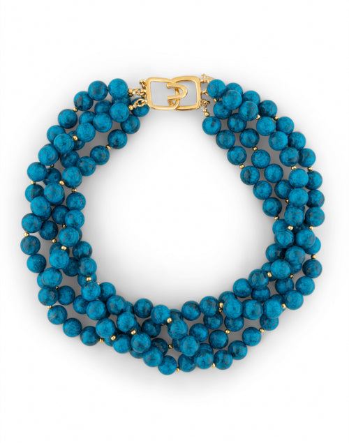 Turquoise Resin Multistrand Necklace