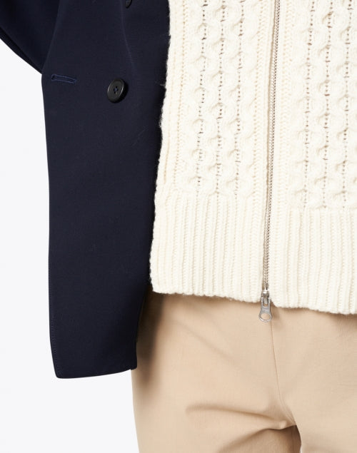 Upstate Essential Ivory Cable Knit Dickey