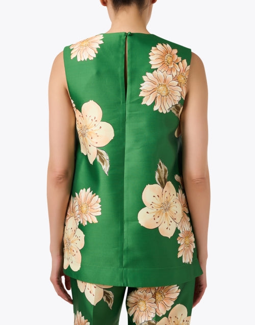 Green Floral Print Top