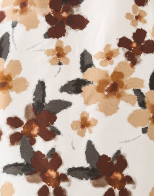 Multi Floral Print Silk Shirt