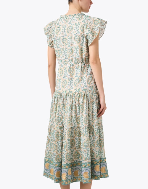 Marseille Gold and Green Print Dress