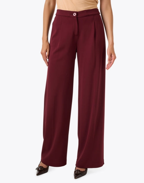 Maroon Wide Leg Pant
