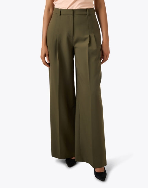 Petra Khaki Green Wide Leg Trouser