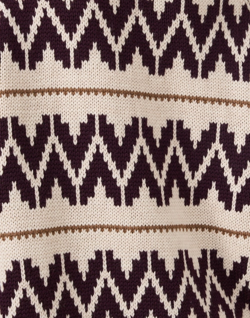 Beige Intarsia Wool Sweater