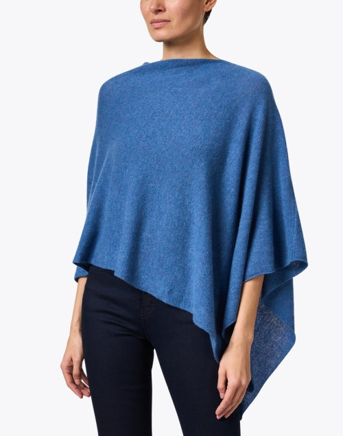 Heathered Blue Cashmere Ruana