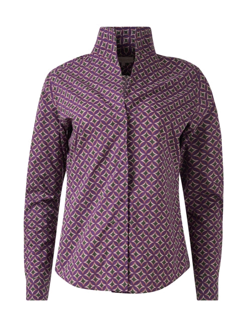 Four Seasons Multi Geo Print Cotton Blouse