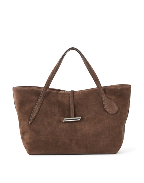 Petite Penne Brown Suede Tote Bag