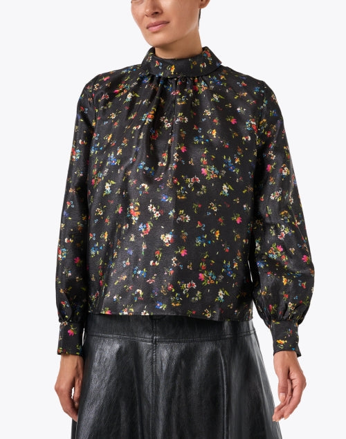 Black Multi Floral Top