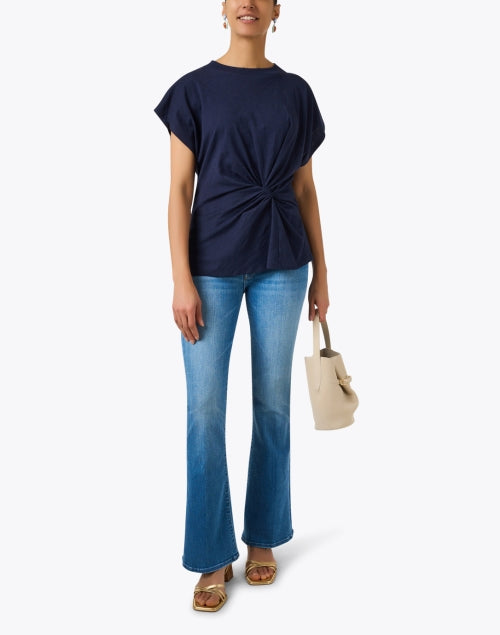 Volta Navy Cotton Top