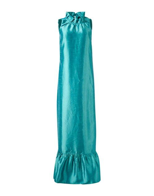Camille Teal Silk Dress