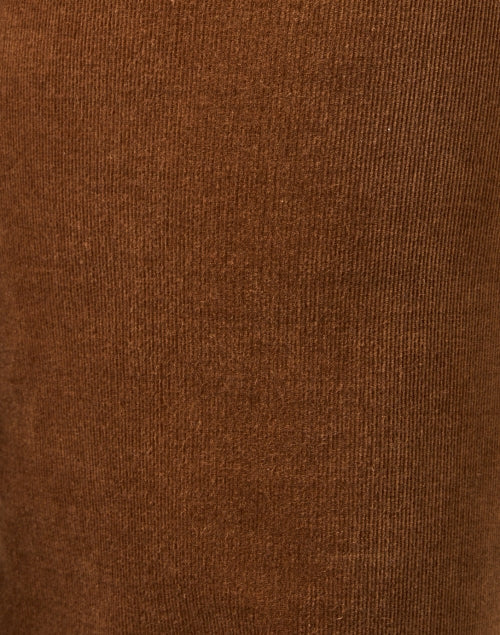 Le Slim Palazzo Maple Brown Corduroy Pant