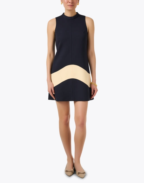 Regata Navy and Beige Shift Dress