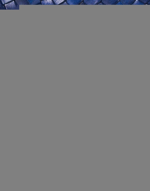 Rosanna Navy Woven Leather Shoulder Bag