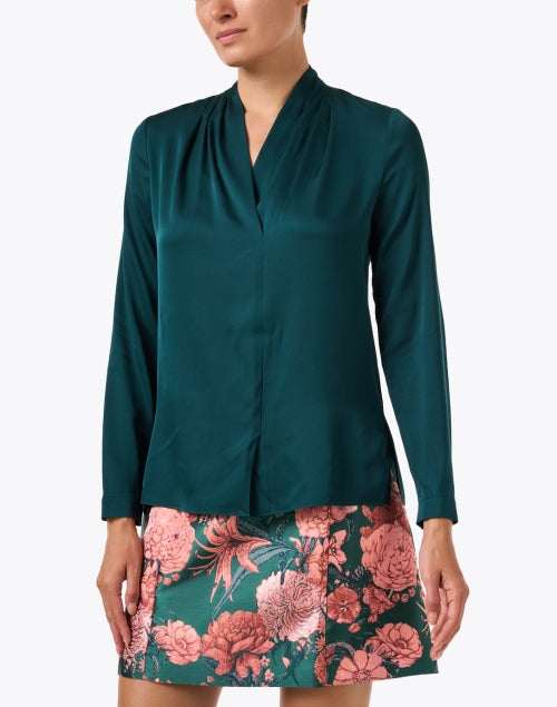 Nellie Green Silk Blouse