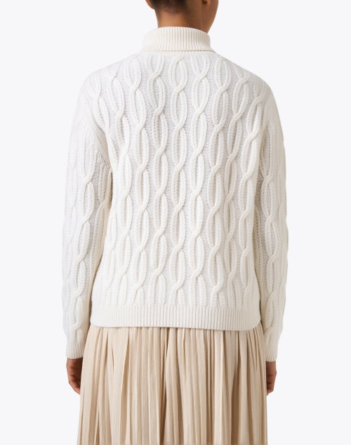 Ivory Cashmere Cable Knit Sweater