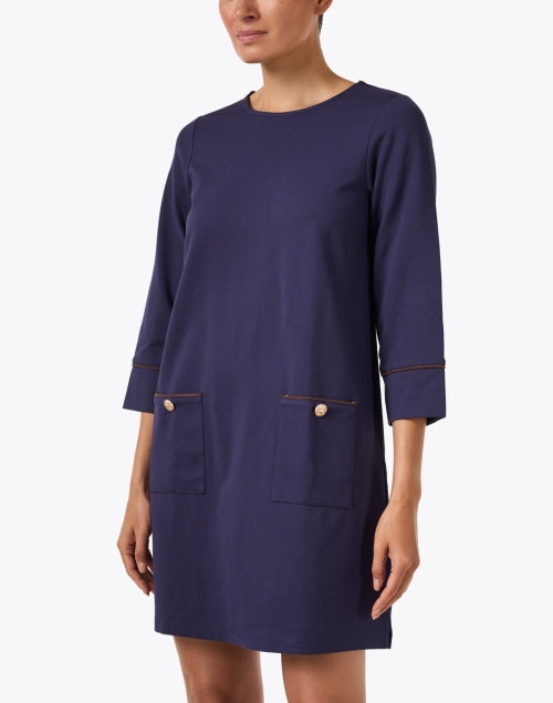 Caitlyn Navy Ponte Shift Dress