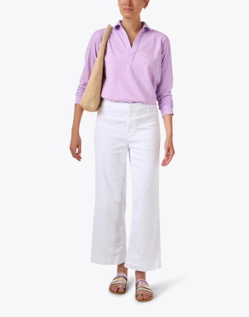 Patrick Violet Popover Henley Top