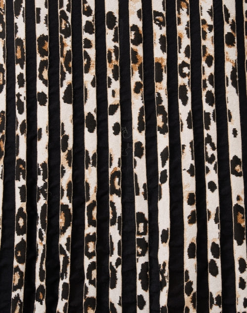 Leopard Print Pleated Skirt