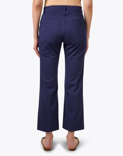 Bosso Navy Crop Flare Pant