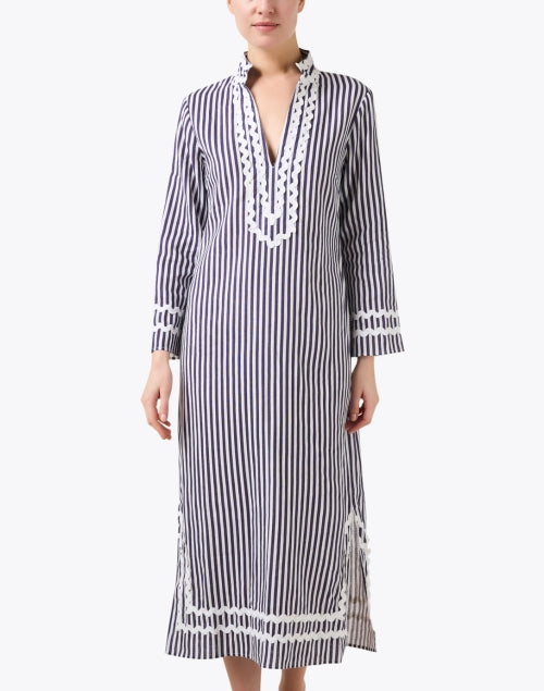 Navy and White Striped Kaftan