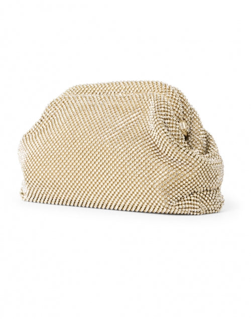 Doreen Gold Diamante Mesh Clutch