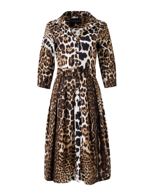 Audrey Leopard Print Shirt Dress