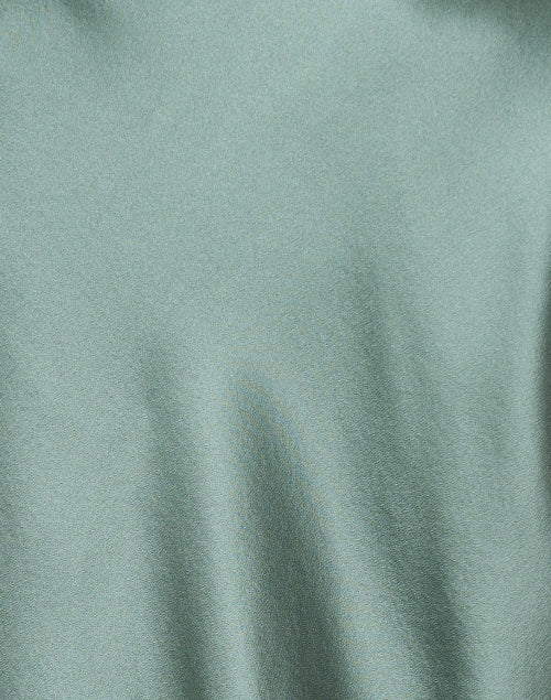 Green Silk Cowl Neck Top