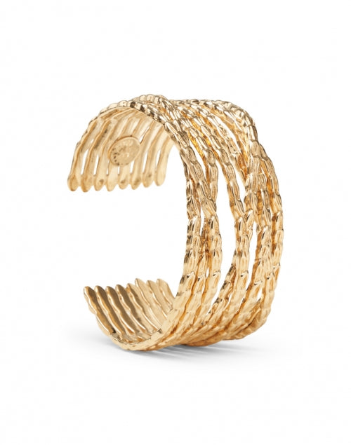 Gold Braided Cuff Bracelet