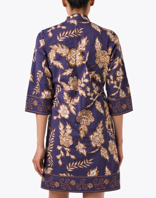 Charlie Navy Floral Print Shirt Dress