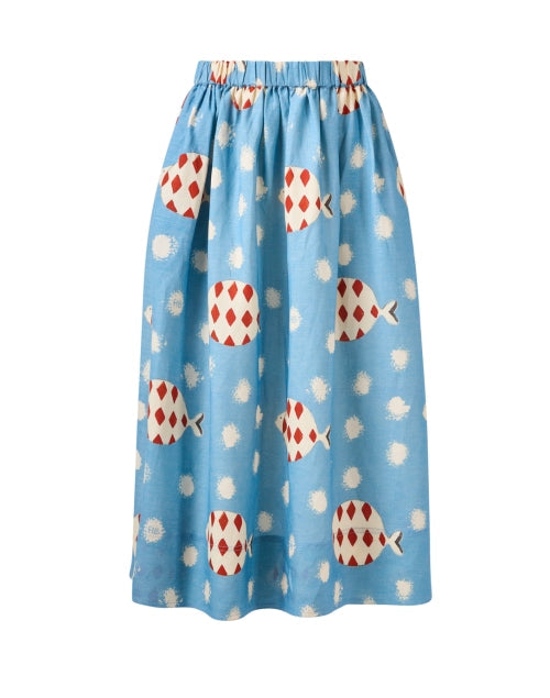 Tatum Multi Print Linen Blend Skirt