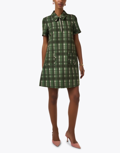 Rubina Green Plaid Shift Dress